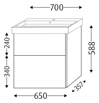 Sanipa Waschtischunterbau mit Auszügen 3way BR51343