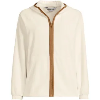 Anyweather Fleece-Jacke mit Kapuze, Damen,  Weiß, Polyester, by Lands' End