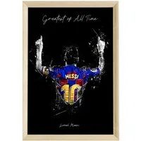 JUSTGOODMOOD Poster Premium ® Lionel Messi Poster · The Greatest of all time · ohne Rahmen