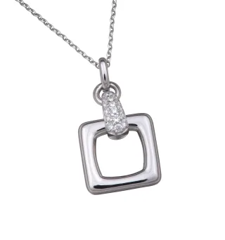 Orphelia Damen-Kette aus 925er Sterlingsilber mit Anhänger – Silber ZH-4492