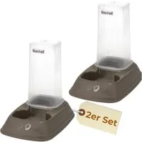 GarPet Katzen-Futterspender 2er Set Futterspender 2in1 Wasser Spender Automat Hunde Katzen 700ml