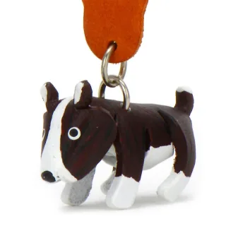 Bullterrier Schl?sselanh?nger aus Leder