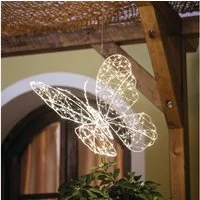 Home-trends24.de LED Dekofigur Schmetterling 600 warmweiß LED Garten Terrassen Deko Timer groß, LED fest integriert