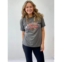 Worldclassca T-Shirt Worldclassca Damen T-Shirt Forever Print Frontdruck Sommer Oberteil