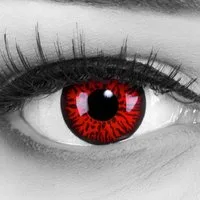 MeralenS Jahreslinsen Farbige Red Demon Kontaktlinsen - Ohne Stärke für Cosplays