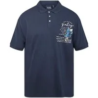 north 56 4 Print-Shirt Poloshirt in Herren Übergröße von North Latitude, blau