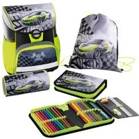 Eberhard Faber Schulranzen Eberhard Faber Schulranzen EFAlino Race Car Set mit Turnbeutel Mäppche