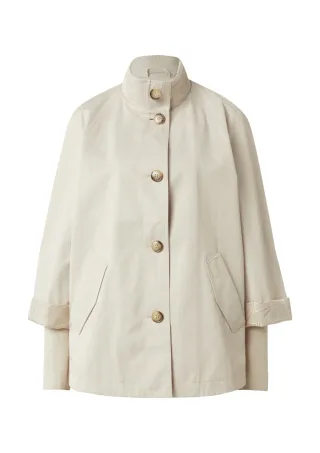 comma - Cape-Jacke im Relaxed Fit mit Stehkragen beige - Gr. - S