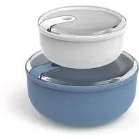 ROTHO Aufbewahrungssystem 2er-Set Lunchboxenset ELA, Lebensmittelechter Kunststoff, (2er-Set, Lunchboxenset), auslaufsicher und luftdicht