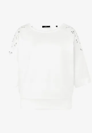 zero - Sweatshirt mit Lochmuster - Gr. - 36