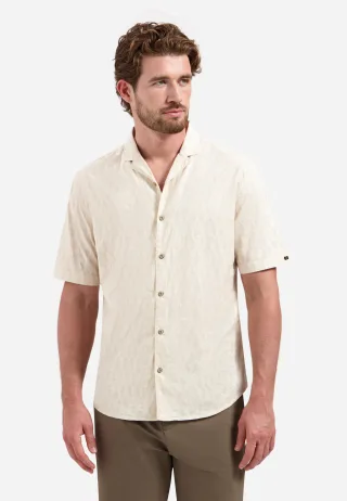 No Excess - Shirt Short Sleeve Jacquard stone - Gr. - M