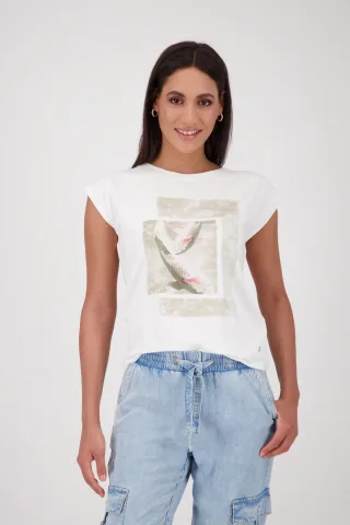 monari - T-Shirt mit Koi-Print - Gr. - 40