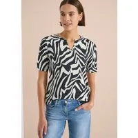 CECIL Kurzarmshirt Sommershirt mit Zebra-Print
