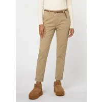 SUBLEVEL Stoffhose Damen Chino Hose mit Flechtgürtel Paspeltaschen, Flechtgürtel inklusive, Chino Hose