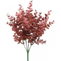 Künstliche Zimmerpflanze Herbstdeko Eukalyptus Rot, Kunstzweig 36cm, Scandi, Boho, Florists Products, Höhe 36 cm