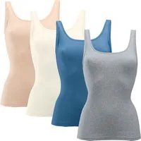 Speidel Unterhemd Damen-Unterhemd 4er-Pack Feinripp Uni