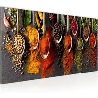 Runa Art Wandbild Küchenbilder Küche Deko Kaffee Braun Beige Deko, Gewürze