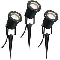 Paulmann LED Gartenstrahler Outdoor 230V Spotlight IP65 GU10 3x3,5W 230V 3000K Schwarz Aluminium, LED fest integriert, Warmweiß, GU10, IP65
