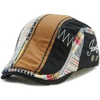 Sporty Flat Cap Gatsby Patch Schirmmütze mit Schirm Schiebermütze