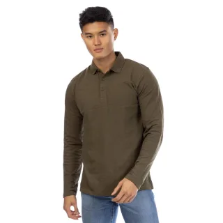 Peter Werth - "Noaks" Poloshirt für Herren, Langärmlig (Oliv)