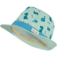 Sterntaler® Sonnenhut UV-Schutz 50+ Strohhut Dino (1-St) Leichter Strohhut mit Dinodruck, atmungsaktiv, Band & gebogener Krempe
