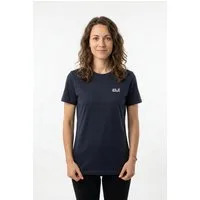 Jack Wolfskin T-Shirt ESSENTIAL T W Kurzarm, mit Rundhalsausschnitt, aus Baumwoll-Jersey