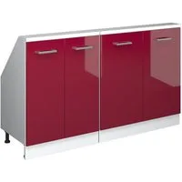 Vicco Kommode Rion, Rot Hochglanz, 2er Set (2 St)