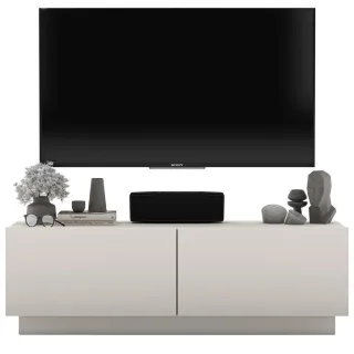 Meble Lindner Tv-Lowboard, Kaschmir, Holzwerkstoff, 2 Fächer, Rechteckig,Rechteckig, 120x37x35 cm, Wohnzimmer, Wohnwände, Lowboards, Lowboards stehend