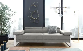 W.SCHILLIG 2-Sitzer "finn" German Design Award 2016, Fußgestell Chrom glänzend, Breite 230 cm