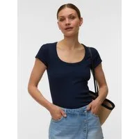 Vero Moda Kurzarmshirt VMCHLOE CS SHORT U-NECK NOOS Baumwollmischung