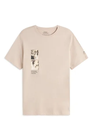 ecoalf - T-shirt - Palmi grün/braun/beige - Gr. - L