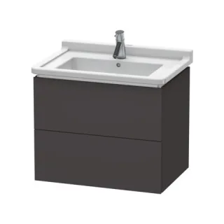 Duravit L-Cube Waschtischunterbau wandhängend Graphit Supermatt 670x469x558 mm - LC626408080 LC626408080