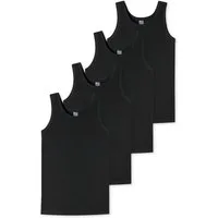 Schiesser Unterhemd 4er Pack Teens Boys 95/5 Organic Cotton (Spar-Set, 4-St) Unterhemd / Tanktop - Baumwolle - Runder Halsausschnitt