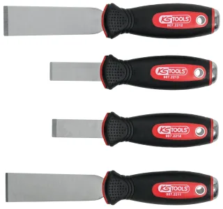KS Tools EDELSTAHL Schabmeißel-Satz, 4-tlg - 907.2210