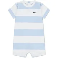 Lacoste Strampler Lacoste Baby Strampler aus gestreiftem Interlock in Hellblau