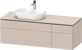 Duravit L-Cube Konsolenwaschtischunterbau wandhängend Taupe Supermatt 1420x550x482 mm - LC4877083830 LC4877083830000