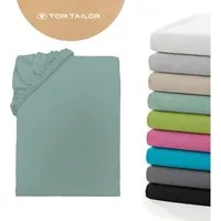 TOM TAILOR HOME Spannbettlaken Tom Tailor Jersey, Jersey, Gummizug: rundum, (1 Stück), ab Größe 90x200 cm, Laken in hochwertiger Jersey Qualität