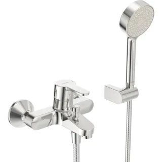 Hansa Wannenarmatur Hansaprimo 4944210300003 Aufputz mit Brausegarnitur, chrom