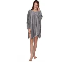 M-Diamant Damenbademantel Damen Bademantel Morgenmantel Fleece Poncho Micro-Velours atmungsaktiv, ohne Verschluss, Kuschelig weicher Fleece-Poncho