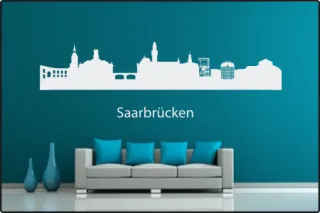 Wandtattoo "Stadt Skyline Städteskyline Silhouette SAARBRÜCKEN"
