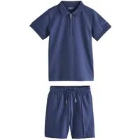 Next Shirt & Shorts Kurzärmeliges Polo-Shirt und Shorts im Set (2-tlg)