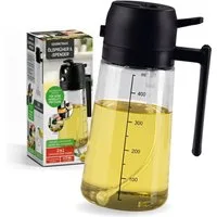 GOURMETmaxx Ölspender GOURMETmaxx 2-in-1 Ölsprüher & -spender, (1-tlg), GOURMETmaxx 2-in-1 Ölsprüher & -spender
