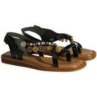 Desa Damen-Sandalen – Atmungsaktives Obermaterial und Futter aus Leder, fl Slipper