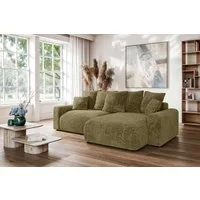 Home affaire Ecksofa LAKESIDE klein mit Bettfunktion und Bettkasten, B/T/H 235/142/84 cm, L-Form, Recamiere beidseitig montierbar, mit Wellenunterfederung