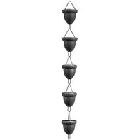 GarveeMore Windspiel Regen Ketten, Aluminium Eichel Regen Kette im Freien
