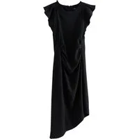 Next Midikleid Kurzärmeliges Midikleid mit Rüschen (1-tlg)