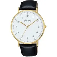 LORUS Quarzuhr Lorus Klassische Herren Uhr RH896BX9 mit Leder Armband