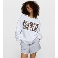 10DAYS Rundhalspullover statement sweater smile