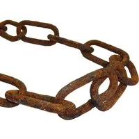 vitaliano Rundstahlkette, Stahl, Ø 20 mm, Länge 1 m (im Antik, Retro, Vintage-Stil, Meterware, langgliedrig, echt gerostet) im Antik, Retro, Vintage-Stil, Meterware, langgliedrig, echt gerostet