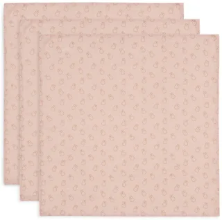 Jollein Spucktuch Hydrophill 70x70cm Miffy Silhouettes Wild Rose, 3-Pack